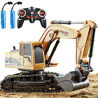 麦儿飞乐合金遥控挖掘机儿童玩具男孩挖土机电动遥控车