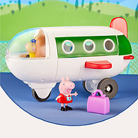 小猪佩奇 玩具佩奇卡通交通小汽车男女孩火车飞机拖车仿真模型六一儿童节礼 空中旅行飞机