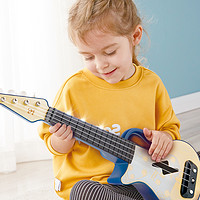 Hape 尤克里里灯光儿童初学者电吉他入门幼儿可弹奏乐器玩具小宝宝