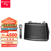 山水（SANSUI）G09专业K歌演出乐器音响无线蓝牙大功率室外手提唱歌音箱户外直播内录设备【黑色】 G09乐器音响【黑色】
