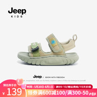 Jeep男童凉鞋夏季透气沙滩鞋运动防滑童鞋2024夏款新款软底儿童鞋