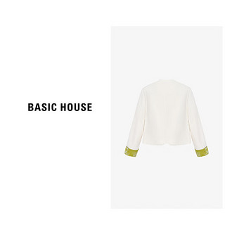 Basic House/百家好春季薄荷曼波气质百搭新中式外套-B0624H5O452 白色 L100-115斤