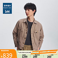 Lee日本设计24春夏标准版型男复古夹克外套休闲潮流LMT00913 卡其色 XL