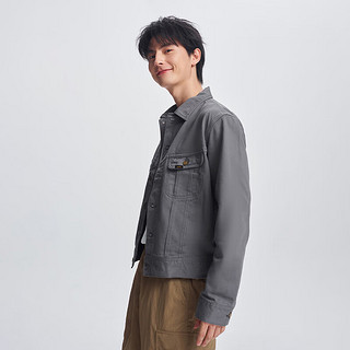 Lee日本设计24春夏标准版型男复古夹克外套休闲潮流LMT00913 灰色 M