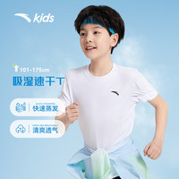 安踏 童装儿童男童纯棉短袖2024夏季冰爽T恤短装运动T儿童服装