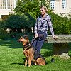 HUNTER 德国Hunter手工纳帕牛皮牵引绳小中大型犬亲肤舒适三段可调遛狗绳