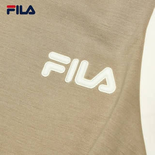 FILA 斐乐官方女装针织连衣裙2024夏季新款时尚拼色时装裙背心裙子 正黑色-BK 1