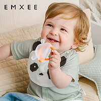 嫚熙（EMXEE）婴儿牙胶3-6个月小月龄口欲期玩具防吃手磨牙棒安抚咬胶宝宝牙胶 热尔橙带收纳盒 1只装