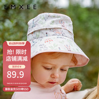嫚熙(EMXEE)儿童防晒帽宝宝遮阳帽男女童可爱渔夫帽 精灵密语 56cm