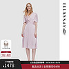 歌力思（ELLASSAY）2024夏季新款法式醋酸缎面设计感显瘦中长连衣裙女EWD352Y18000
