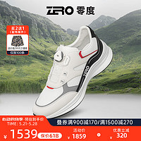 ZERO 零度尚品零度Zero男鞋2024年春夏轻便透气舒适旋钮拼接休闲鞋运动鞋子 白色 42