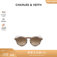 CHARLES & KEITH CHARLES&KEITH摩登复古透明粗边CK3-21280417圆形猫眼太阳镜女