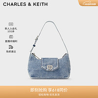 CHARLES&KEITH24夏季新品简约翻盖手提法棍腋下包女CK2-20671648