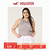 HOLLISTER24夏季新款辣妹修身罗纹棕榈树图案背心 女 KI357-3240