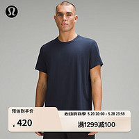 lululemon 丨Fundamental™ 男士 T 恤 速干透气 LM3CZPS 短袖 藏青色 M