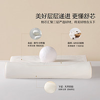 MERCURY 水星家纺 泰国进口乳胶枕60S长绒棉抗菌桑蚕丝枕枕头枕芯床上用品