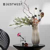 BEST WEST 中古花瓶轻奢高级感玻璃花瓶