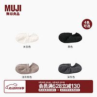 无印良品（MUJI）女式 合脚直角薄款浅口运动船袜女士短袜女款隐形袜 DAF22C4S 米白色 23-25cm/36-40码