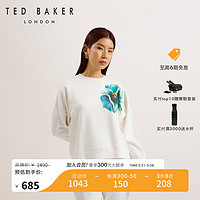 Ted Baker2024春夏新款女士圆领花卉亮片宽松长袖卫衣276039