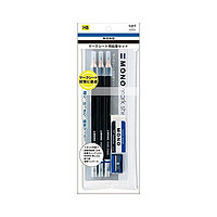 Tombow 蜻蜓 日本直邮Tombow蜻蜓答题卡用铅笔套装HB 3支带橡皮MA-PLMKN笔刀