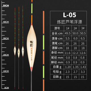 龙王恨（LOONVA）鱼漂 炼匠手绘芦苇浮漂加粗醒目鲫鱼漂 高灵敏黑坑混养综合鱼漂底钓陈年鱼标 芦苇浮漂-L05 2#