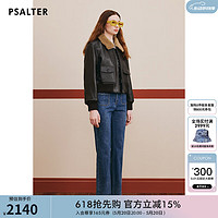 诗篇（PSALTER）专选【冬】翻领复古学院风皮衣外套棉服 黑色 42