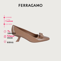 菲拉格慕（Ferragamo）女士骨色/米色Vara高跟鞋 0763727_1D _ 75/38 