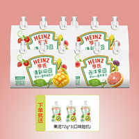 Heinz 亨氏 超金果汁泥78g婴幼儿宝宝辅食营养果泥3连包6组18袋