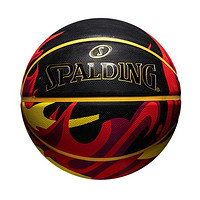 SPALDING 斯伯丁 自然元素火焰系列 青少年比赛训练用球成人室外橡胶篮球7号球