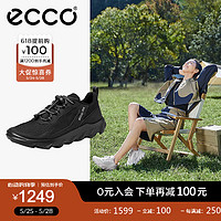 爱步（ECCO）*网面鞋女 夏季简约低帮运动鞋日常休闲透气跑步鞋 驱动820263 黑色82026351052 37
