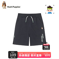 暇步士（Hush Puppies）童装儿童短裤2024夏季男童五分裤 藏蓝 110cm