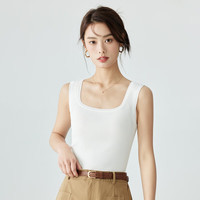 茵曼（INMAN）撞色条纹打底针织衫背心女2024夏季百搭舒适休闲吊带上衣