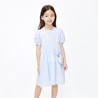 Little MO&CO. 童装夏装女童甜美短袖中长款连衣裙子
