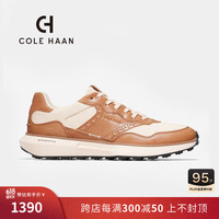 colehaan/歌涵 男士运动鞋 24年春夏季缓震增高防滑皮面休闲鞋C38604 白色/棕色 41