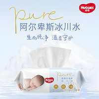 HUGGIES 好奇 湿巾纸金装清爽新生婴儿童宝宝纯水加厚手口80片共1包