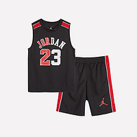 AIR JORDAN JORDAN儿童篮球服套装短裤速干篮球服两件套潮男童运动背心数字