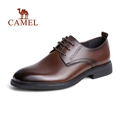CAMEL 骆驼 男鞋2024夏季舒适真皮通勤复古英伦结婚德比经典商务正装皮鞋