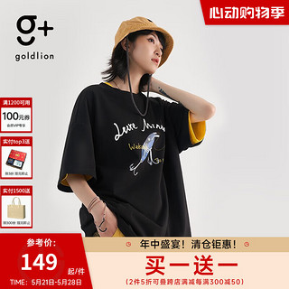 goldlion 金利来 g+潮牌户外鱼饵元素印花短袖T恤 男女同款