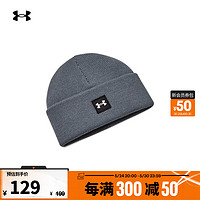 安德玛 UNDERARMOUR）Halftime男子训练运动翻边短圆帽1379990 灰色002 均码