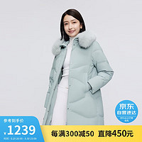 BOSIDENG 波司登 2023冬季羽绒服女新年红本命年加厚中款连帽大毛领外套B30145126