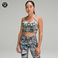 lululemon 丨Energy™ 女士长款运动内衣 LW2DMBA 漂移油漆涂鸦 M