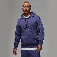 NIKE 耐克 Jordan Essentials Logo印花连帽休闲长袖卫衣男款紫色 FD7546-502