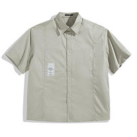 PEACEBIRD 太平鳥 工裝短袖男式襯衫 B1CJD240543