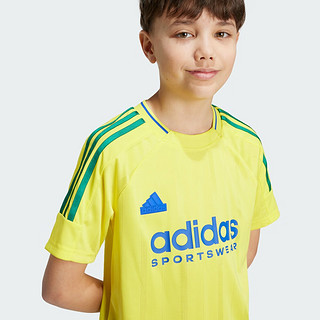adidas休闲上衣短袖T恤男大童儿童夏季阿迪达斯轻运动 柠檬黄/钴蓝/烟绿 140CM