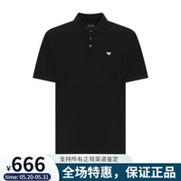 阿玛尼 EMPORIO ARMANI（ARMANI）ARMANI阿玛尼 EMPORIO ARMANI男装短袖POLO衫男士T恤棉质经典鹰标logo 黑色（8N1FQ2） XL（160-180斤）仅供参考