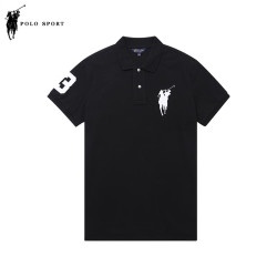 POLO SPORT 短袖POLO衫男夏季新款翻领半袖大马标打底衫上衣服男装 黑色AF4P22200982 M