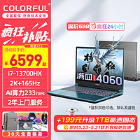 COLORFUL 七彩虹 将星X15AT 24款 i7-13700HX/RTX4060/165Hz 16G内存+512G固态