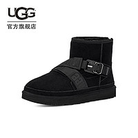 秋冬男士短靴可调式束带款平底时尚雪地靴迷你靴1135013