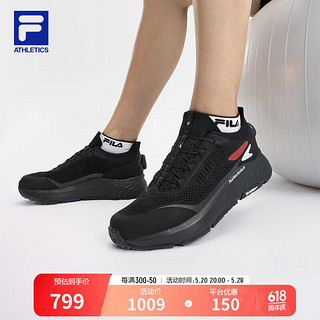 FILA 斐乐女鞋BOA MIND房跑鞋2024夏季灵智鞋综训鞋 黑-BK 35.5