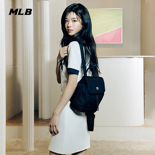 88VIP：MLB 官方女款学院风运动POLO领连衣裙字母logo24夏季新款OPV01